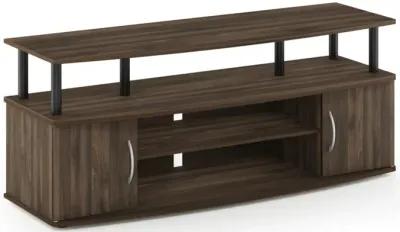 Furinno Furinno JAYA Large Entertainment Center Hold up to 50-IN TV, Columbia Walnut/Black