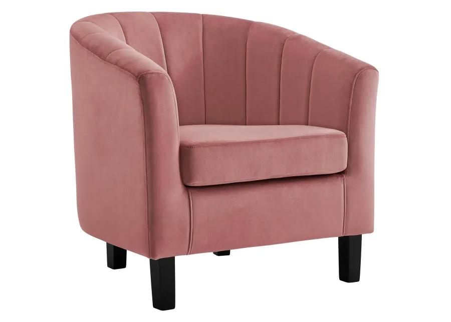 Prospect Channel Tufted Performance Velvet Armchair