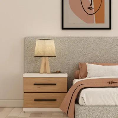 Portico Queen Upholstered Bed with End Panel