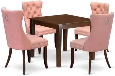 5 Piece Dining Room Table Set Consists of a Square Kitchen Table