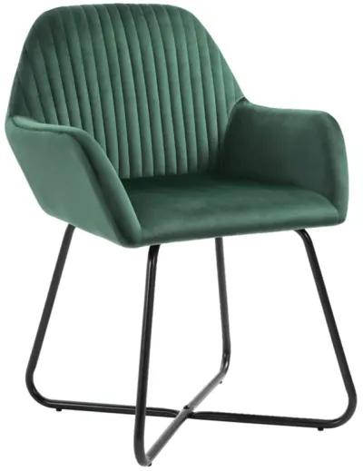 vidaXL Dining Chairs 4 pcs Green Velvet