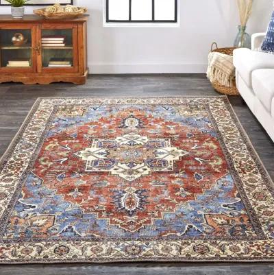 Percy 39AHF Blue/Red/Ivory 9'2" x 12' Rug