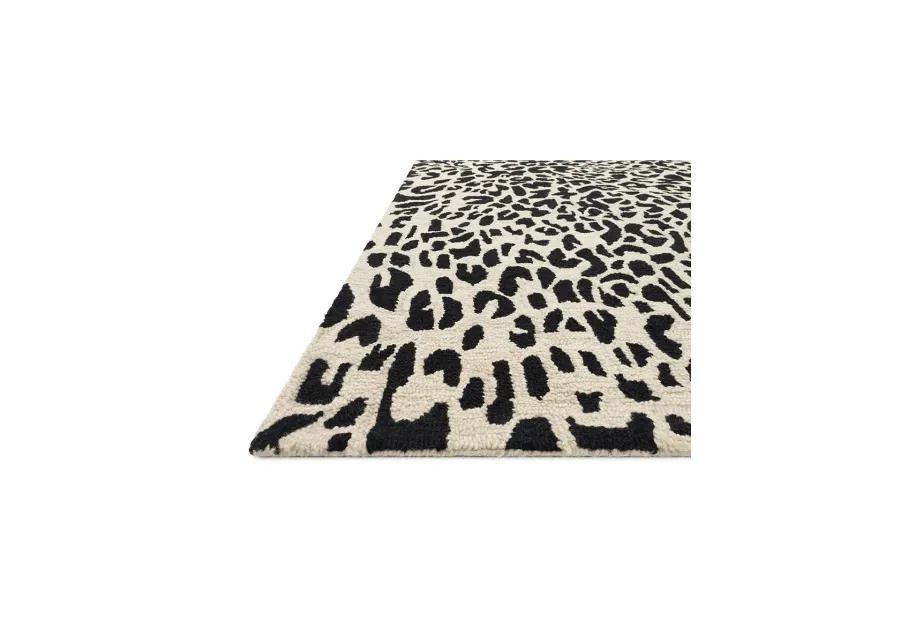 Masai MAS02 Black/Ivory 3'6" x 5'6" Rug