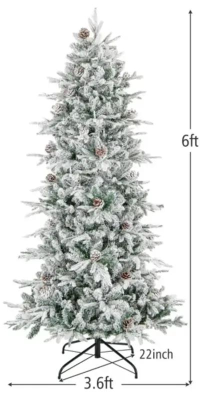 Hivvago 6/7.5 Feet Pre-lit Artificial Christmas Tree