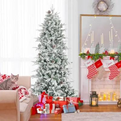 Hivvago 6/7.5 Feet Pre-lit Artificial Christmas Tree