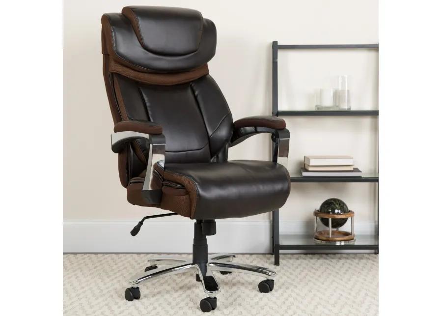 Brown 500LB High Back Chair