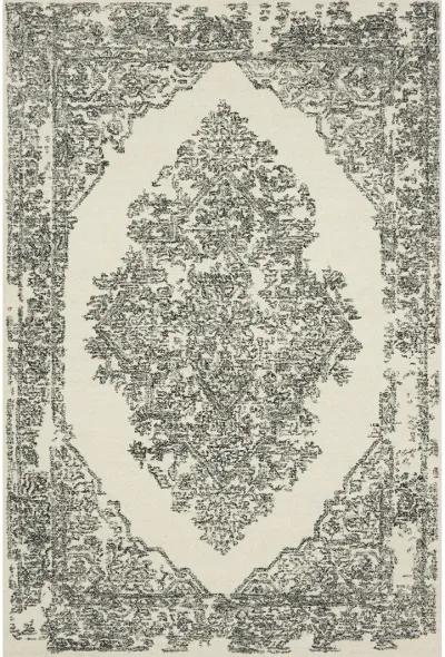 Annie ANN02 White/Black 8'6" x 12' Rug