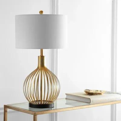 Baird 29.5" LED Metal Table Lamp, Gold leaf