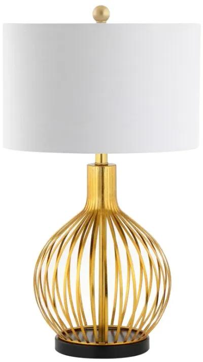 Baird 29.5" LED Metal Table Lamp, Gold leaf