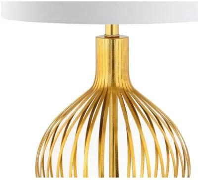 Baird 29.5" LED Metal Table Lamp, Gold leaf