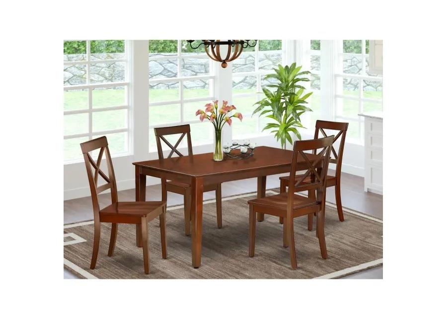 Dining Room Set Mahogany, CABO5-MAH-W