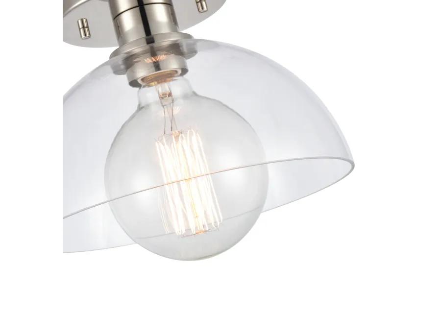 Julian 10'' Wide Silver 1-Light Semi Flush Mount