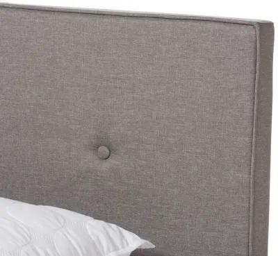 Baxton Studio Hampton Modern and Contemporary Light Grey Fabric Upholstered Full Size Bed