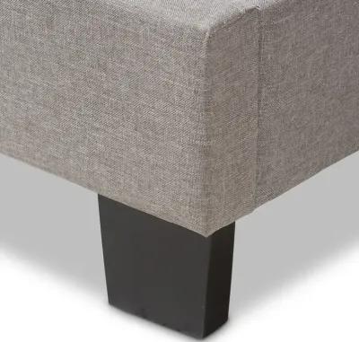 Baxton Studio Hampton Modern and Contemporary Light Grey Fabric Upholstered Full Size Bed