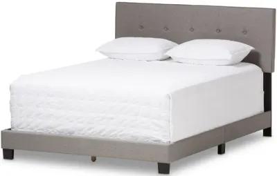 Baxton Studio Hampton Modern and Contemporary Light Grey Fabric Upholstered Full Size Bed