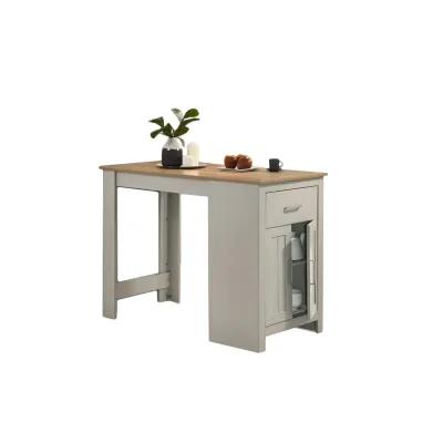 Small Space Counter Height Dining Set with Storage & Stools