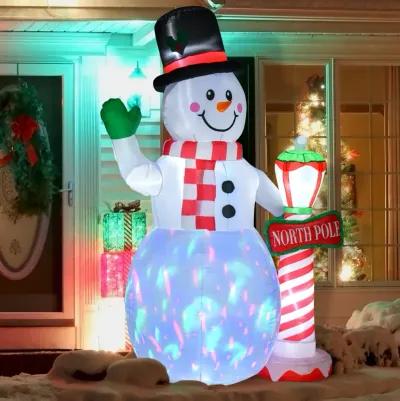 8 ft LED Light Up Snowman Outdoor Christmas Inflatable Lighted Yard Decoration