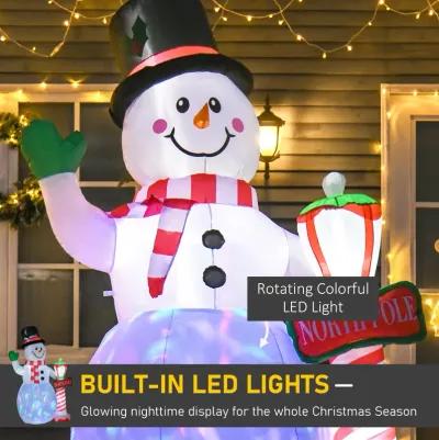 8 ft LED Light Up Snowman Outdoor Christmas Inflatable Lighted Yard Decoration