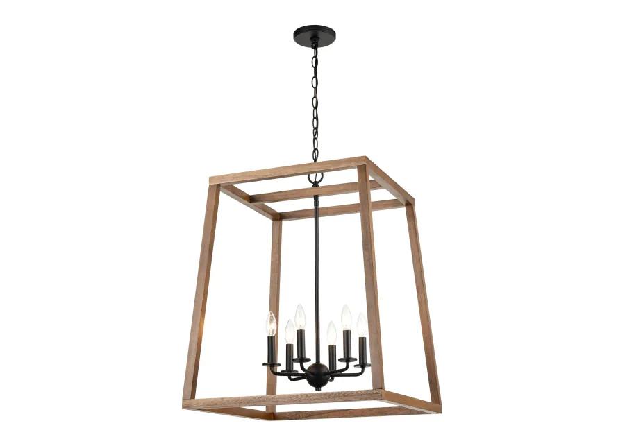 Barrow 22" Wide 6-Light Square Chandelier