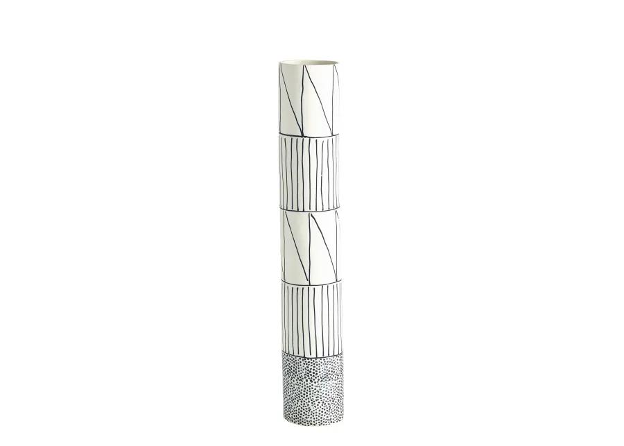 Tribal Stick Vase-White Medium