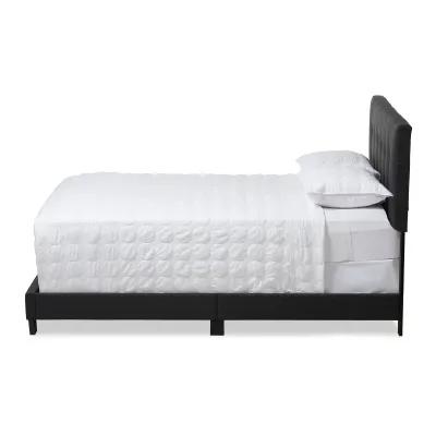 Baxton Studio Brookfield Modern and Contemporary Charcoal Grey Fabric King Size Bed