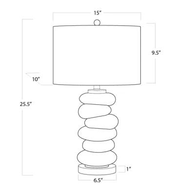 Stacked Pebble Glass Table Lamp