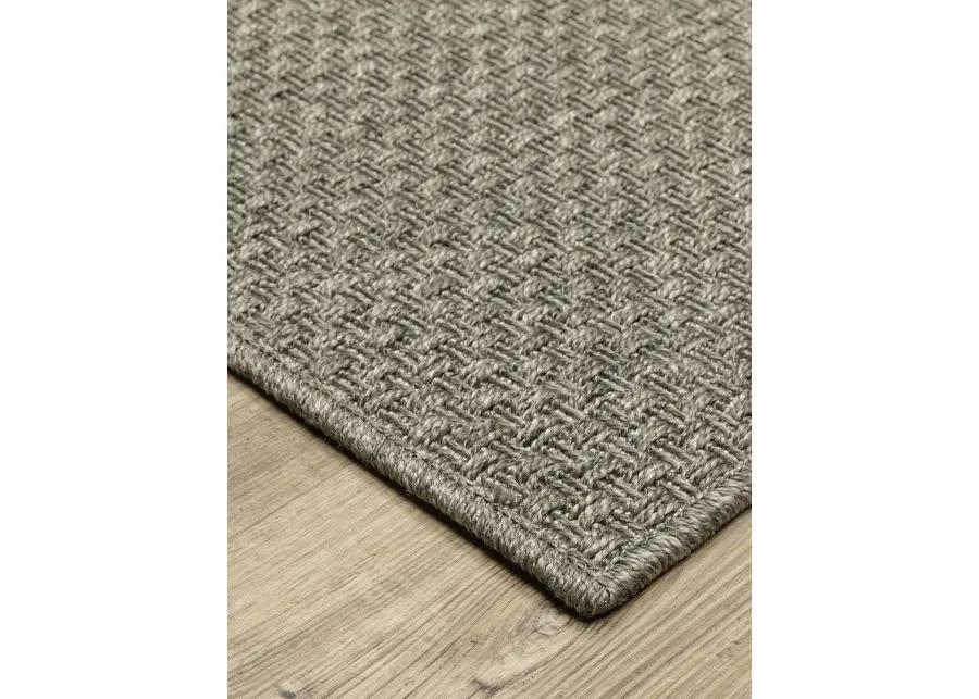 Caicos 1'10" x 7'6" Grey Rug