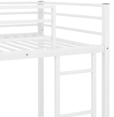 Twin Over Twin Metal Bunk Bed, Low Bunk Bed With Ladder