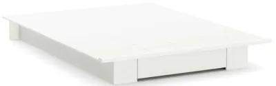 Hivvago Queen size White Modern Platform Bed Frame with Bottom Storage Drawer