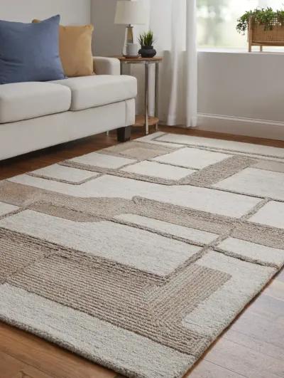 Pollock 8954F 8' x 10' Ivory/Brown/Tan Rug