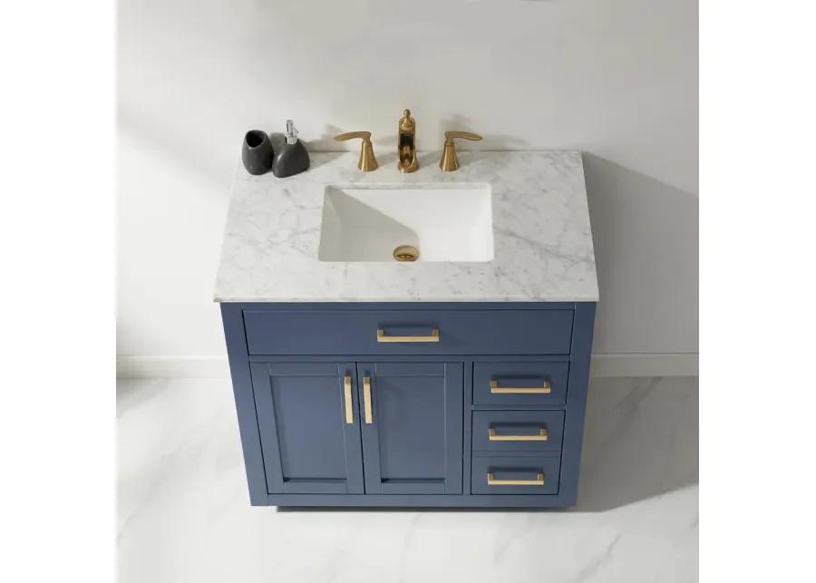 Altair 36 Single Bathroom Vanity Set in Royal Blue without Mirror