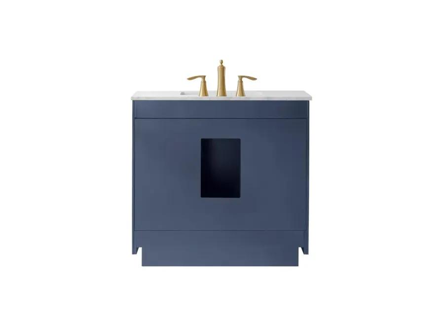 Altair 36 Single Bathroom Vanity Set in Royal Blue without Mirror