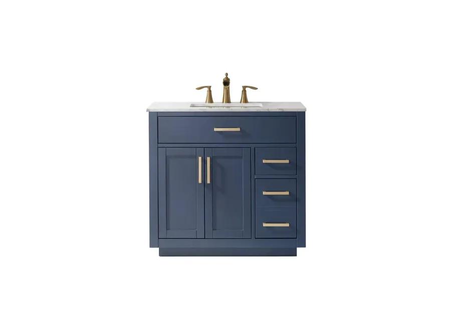 Altair 36 Single Bathroom Vanity Set in Royal Blue without Mirror