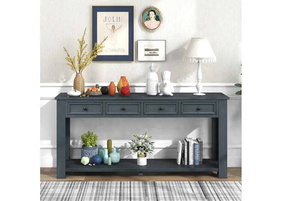 Merax Console Table/Sofa Table with Storage Drawers and Bottom Shelf for Entryway Hallway