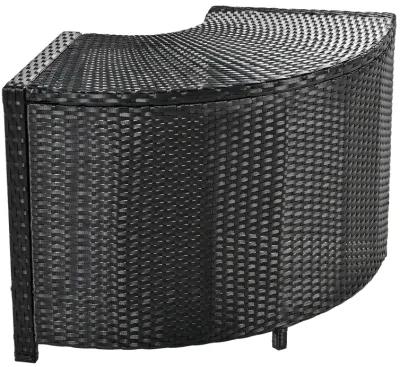 Merax Spa Frame Quadrilateral Outdoor Rattan Sectional Sofa