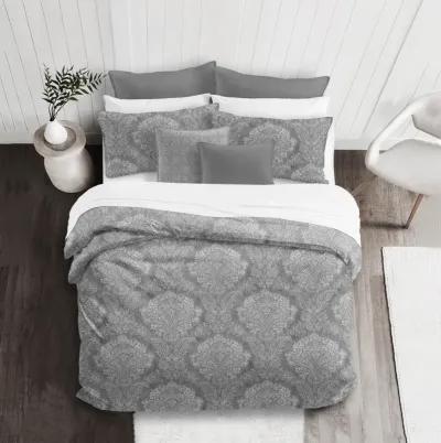 6ix Tailors Fine Linens Ophelia Gray Coverlet Set