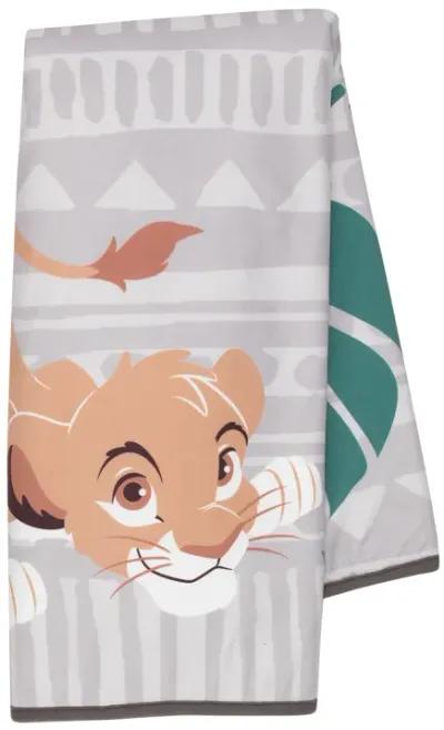 Lambs & Ivy THE LION KING Picture Perfect Baby Blanket - Beige, Green, Jungle