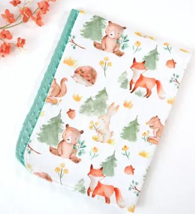 Honey Lemonade - Premium Baby & Toddler Minky Blanket (Forest Friends)