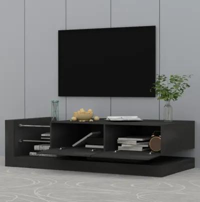 TV Console With Storage Cabinets, 16 4 Modes Changing Lights Remote Rgb LED TV Stand