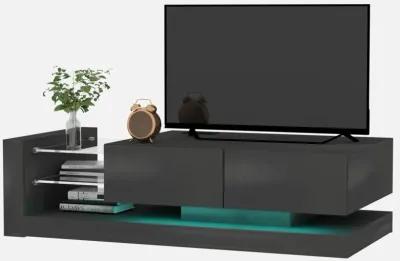 TV Console With Storage Cabinets, 16 4 Modes Changing Lights Remote Rgb LED TV Stand