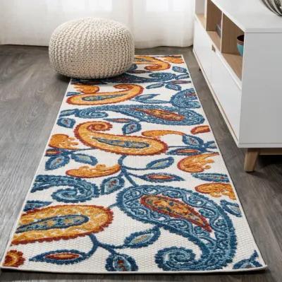 Julien Paisley High-Low Indoor/Outdoor Area Rug