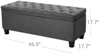 Elegant Storage Ottoman - Versatile Footstool with Hidden Storage