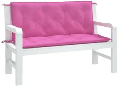 vidaXL Garden Bench Cushions 2pcs Pink 47.2"x19.7"x2.8" Fabric