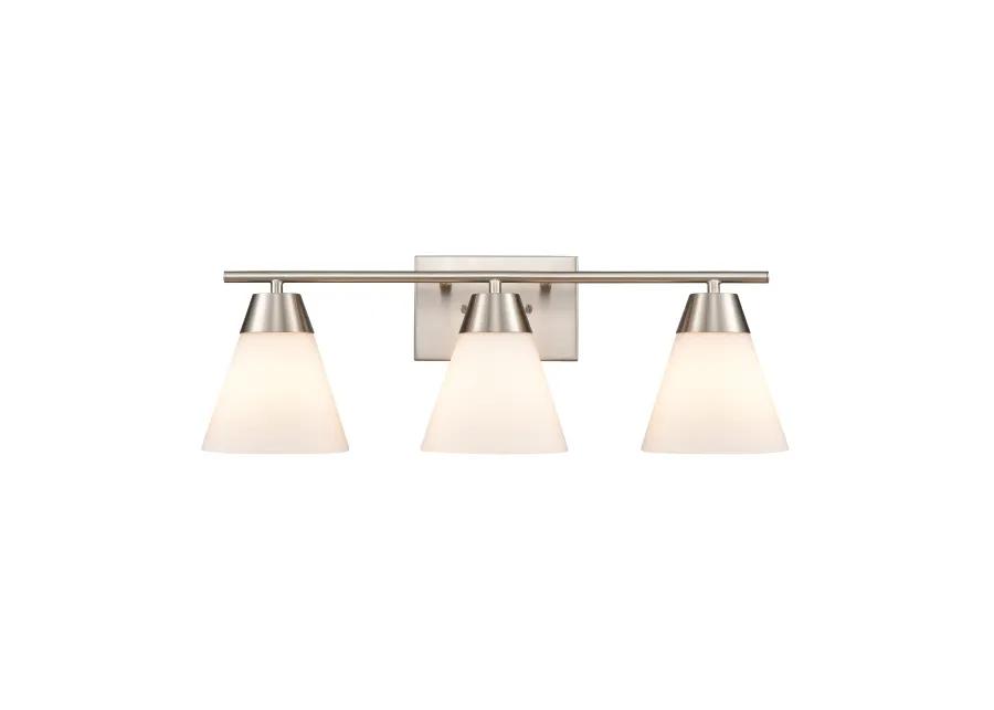 Vivica 24'' Wide 3-Light Silver Vanity Light