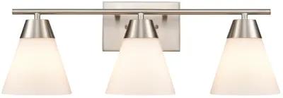 Vivica 24'' Wide 3-Light Silver Vanity Light