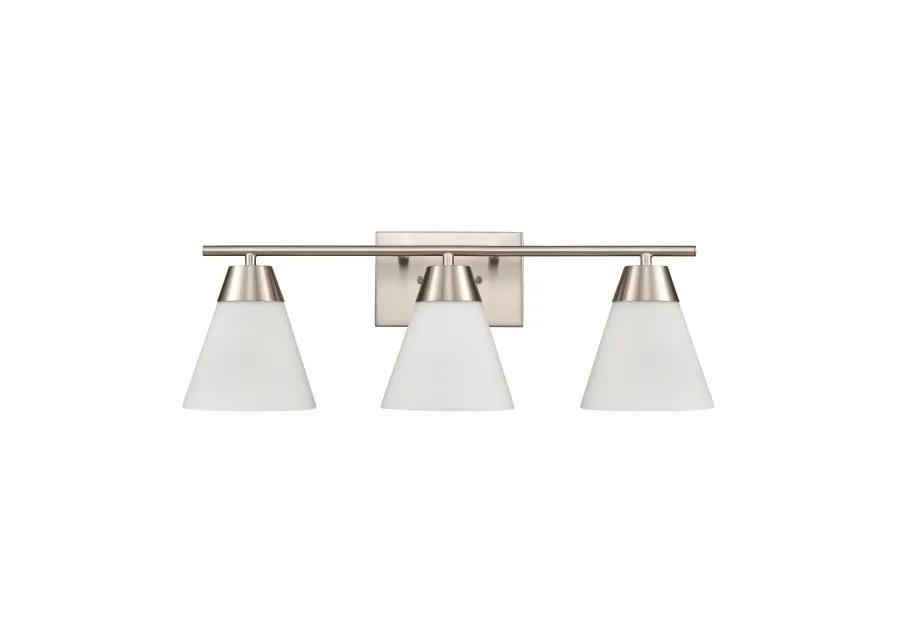 Vivica 24'' Wide 3-Light Silver Vanity Light