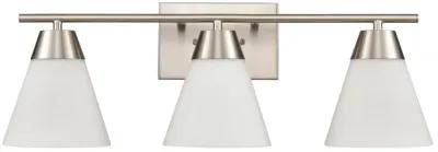 Vivica 24'' Wide 3-Light Silver Vanity Light