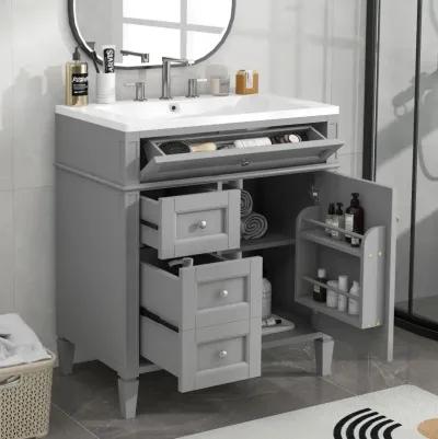 Modern Bathroom Vanity with Storage, Single Sink