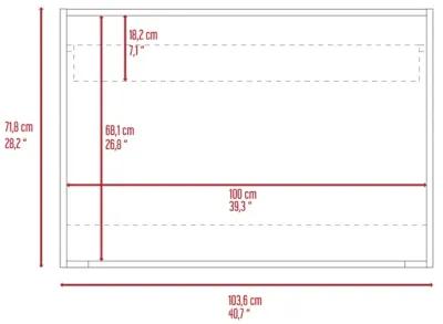 Lewiston 1-Shelf Floating Wall Desk Mahogany And White