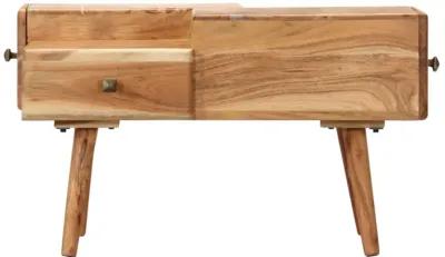 vidaXL Coffee Table 27.5"x23.6"x16.5" Solid Acacia Wood